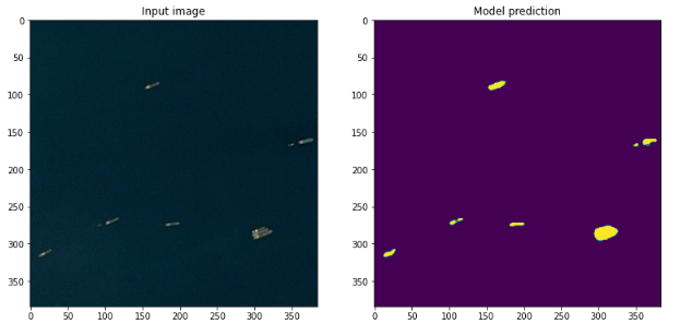 Ship image segmentation with a U-Net